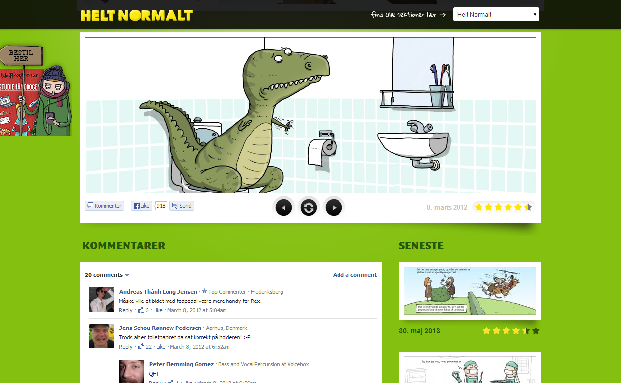 Dinosaur in the toilet