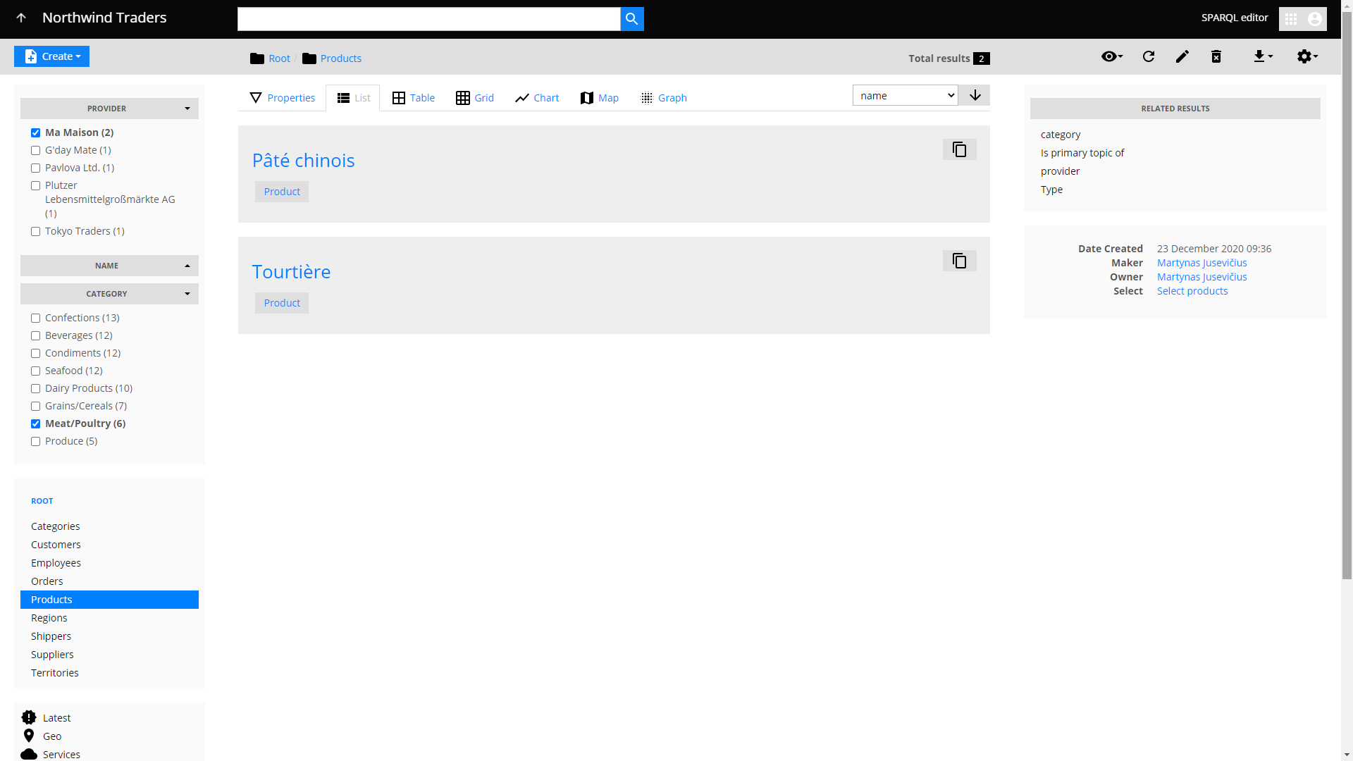 Faceted search
